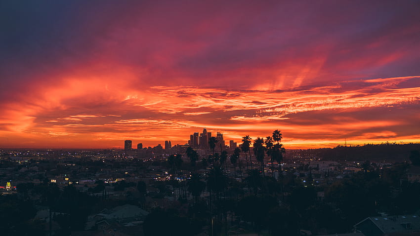 Los Angeles의 Sunset [3840x2160][OC], 로스앤젤레스 컴퓨터 HD 월페이퍼