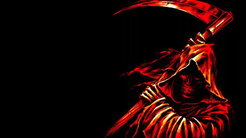 Dark Grim Reaper, red grim reaper HD wallpaper