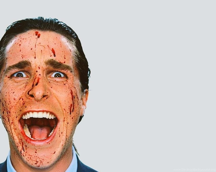 Amerykański psychopata Christian Bale Patrick Bateman ... Tła Tapeta HD