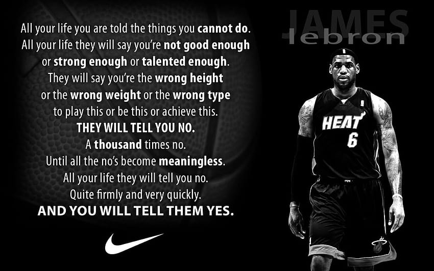 Lebron Quotes Inspiring . QuotesGram, basketball motivation HD ...