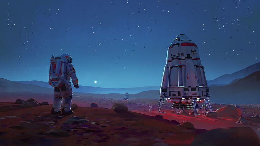 Ciencia ficción Astronauta Espacio Marte, Artista fondo de pantalla