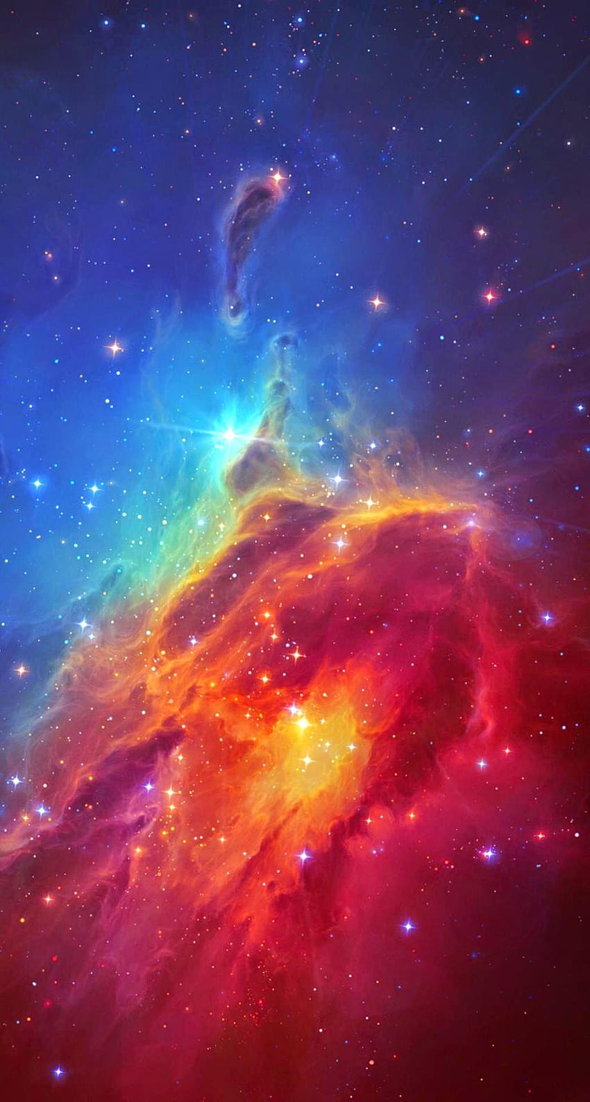 Stunning Colorful Space Nebula iPhone 6 Plus, space iphone HD phone wallpaper