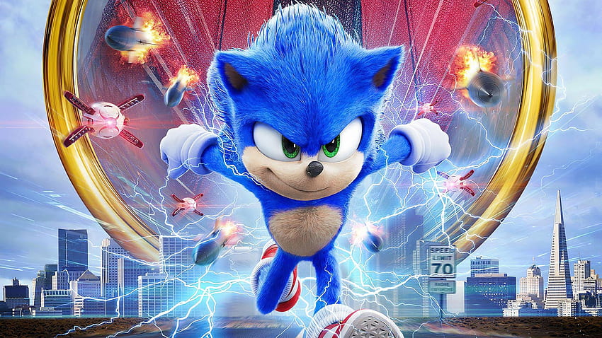Film Sonic The Hedgehog 2020, film sonik Wallpaper HD