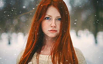 Bright red hair blue eyes HD wallpapers | Pxfuel