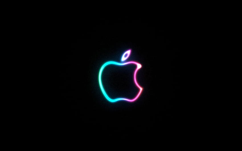 背景 Apple ロゴ, 緑, 光, アップル macbook ロゴ 高画質の壁紙