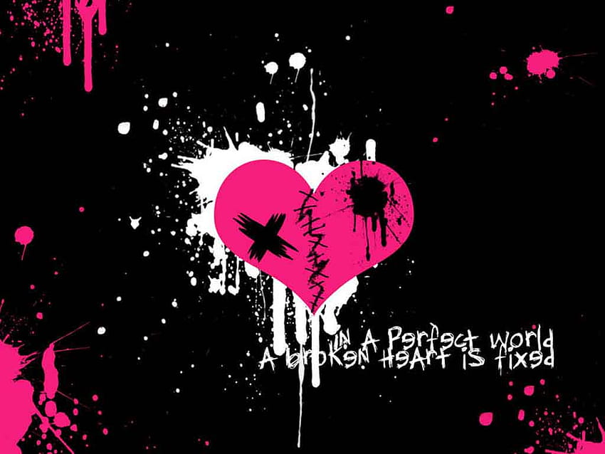 Broken Emo Heart, cute emo HD wallpaper | Pxfuel