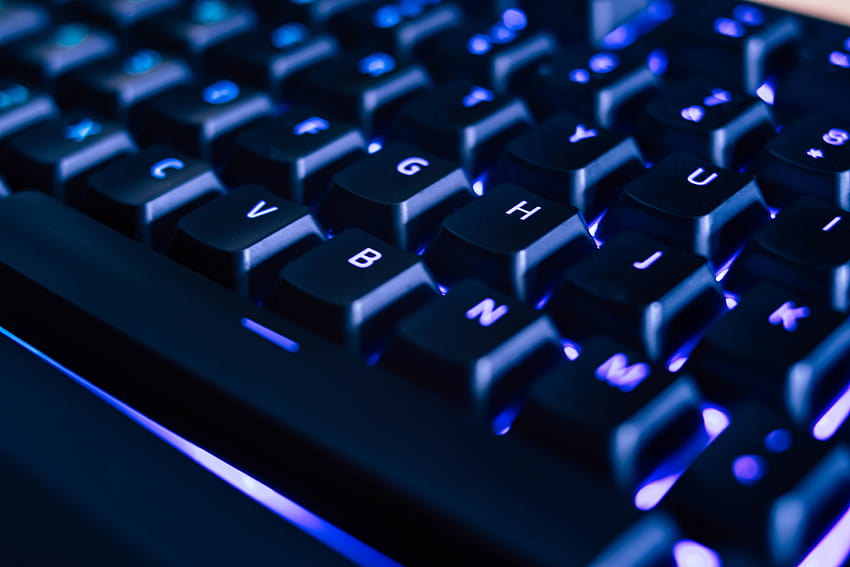 Computer Keyboard, blue keyboard HD wallpaper