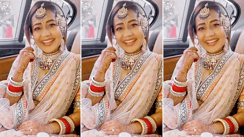Neha Kakkar's blush pink Sabyasachi wedding lehenga is every pastel HD wallpaper
