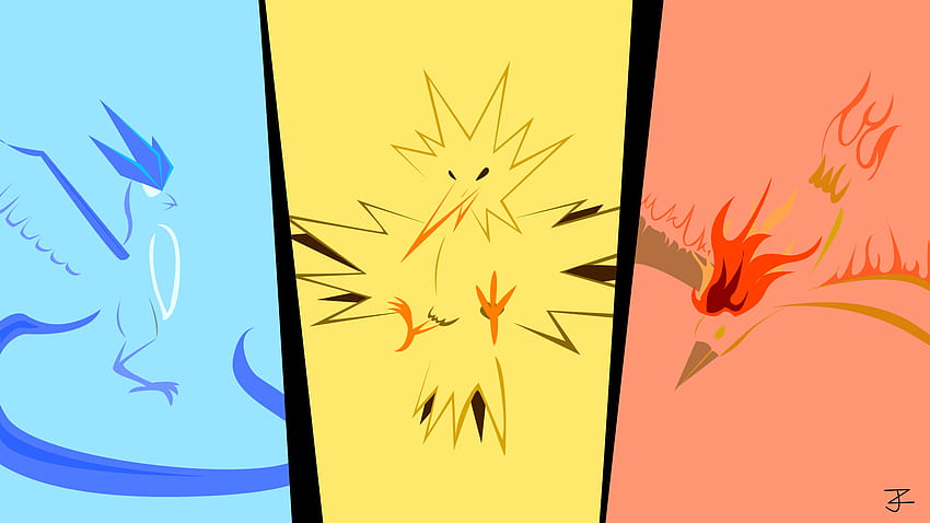 Pokémon minimalista de OC! Os pássaros lendários!, logotipo minimalista articuno papel de parede HD
