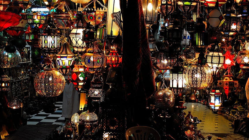 Marrakesh, morocco night HD wallpaper