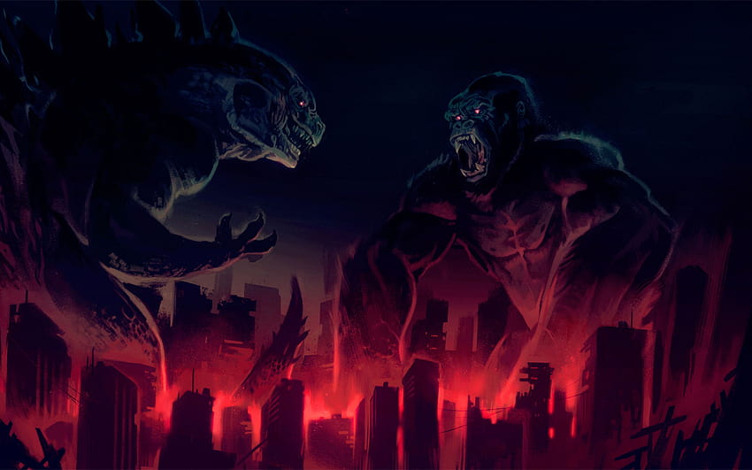 Godzilla vs. Kong, Godzila gegen Kong HD-Hintergrundbild