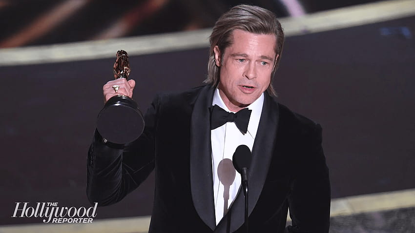 Oscars 2020: Brad Pitt Takes Jab at Impeachment Trial During, brad pitt best supporting actor HD wallpaper