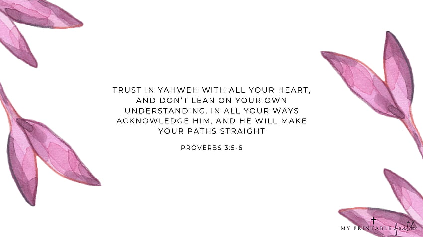 Proverbes 3:5 Fond d'écran HD