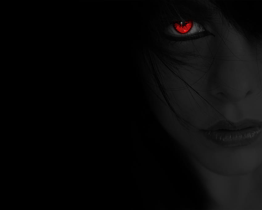 Gruselig und Hintergründe, rote Augen und schwarze Schatten HD-Hintergrundbild