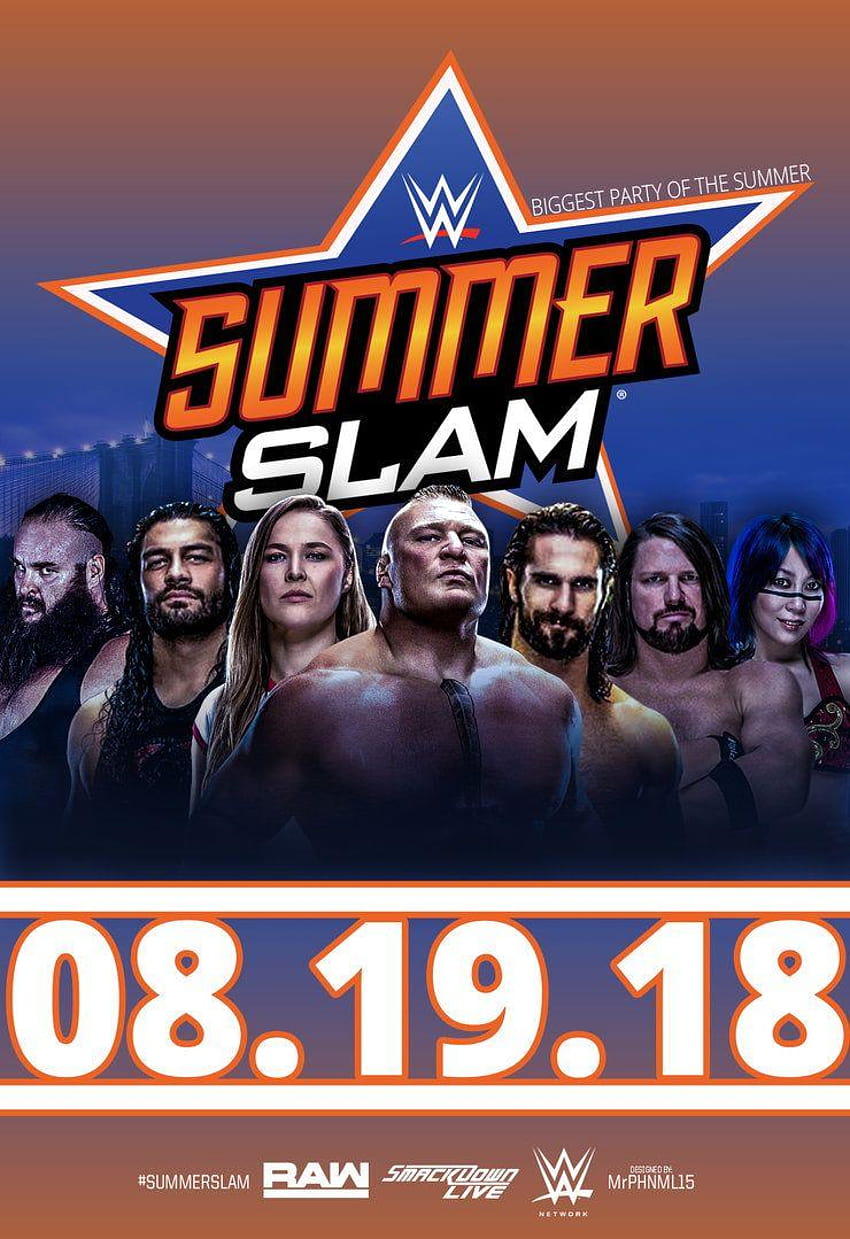 WWE SummerSlam 2018 Custom Poster by MrPHENOMENAL15 HD phone wallpaper ...