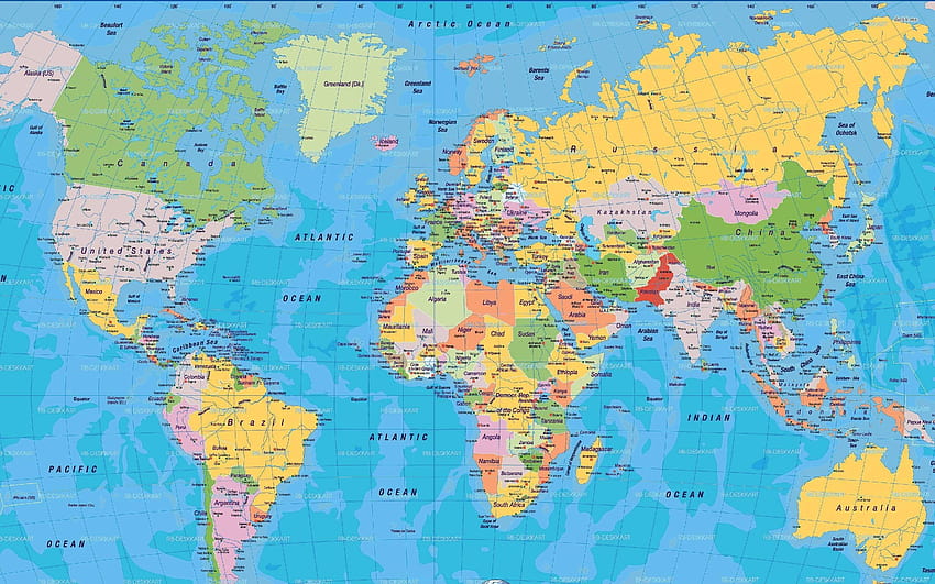 Weltkarte High Definition Copy Hohe Auflösung Politisch, sehr hohe Auflösung der Weltkarte HD-Hintergrundbild