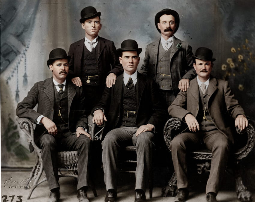 of Butch Cassidy's Wild Bunch in Color, 1900, butch cassidy and the sundance kid HD wallpaper