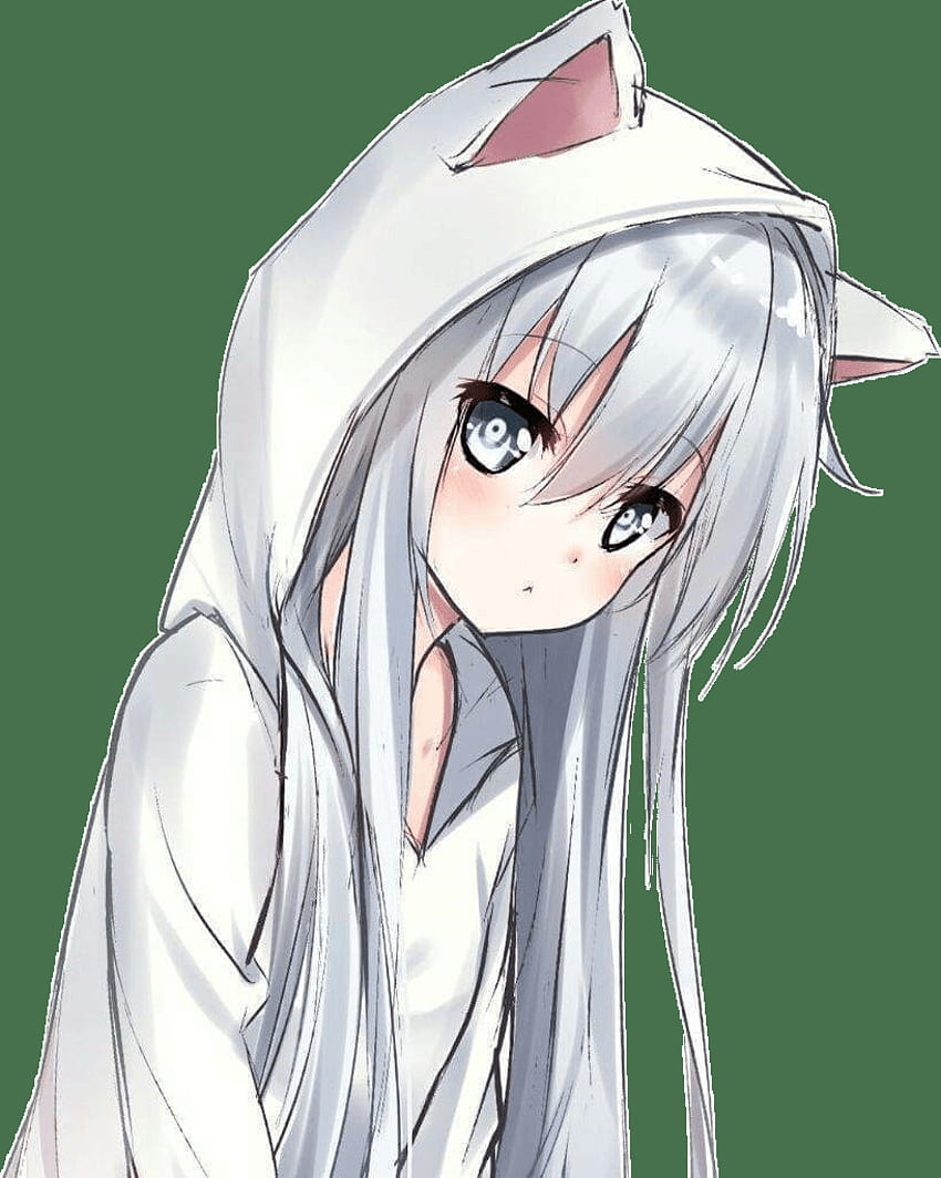 Download Cute Anime Girl In Hoodie Profile Picture