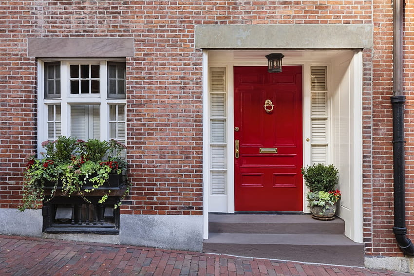What Does a Red Front Door Mean? Symbolism of Red, red door HD wallpaper