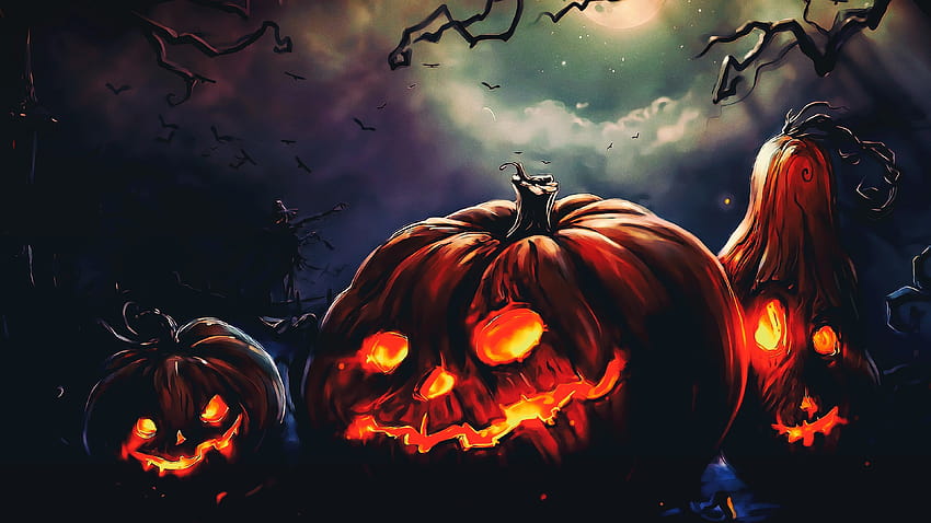 General 3840x2160 Halloween Terror night fantasy art hop HD wallpaper