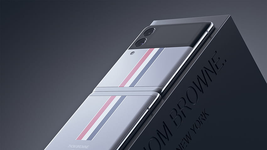 Look at these stunning Galaxy Z Flip 3 Thom Browne concept ! HD wallpaper
