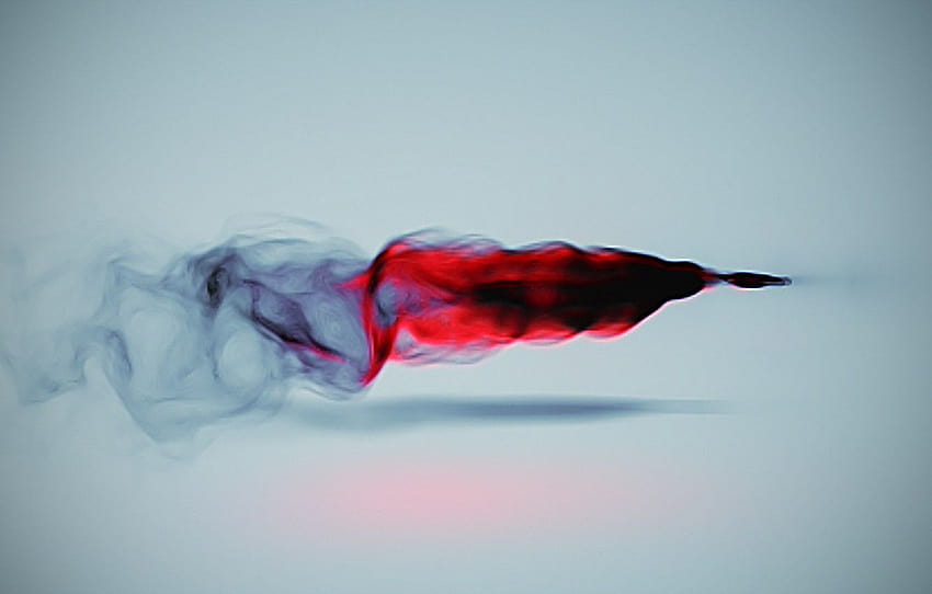 Rosso, fumo, particelle, effetto effetto, effetto fumo Sfondo HD