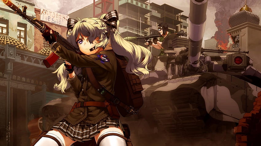 anime girls war Gallery, anime tanks HD wallpaper