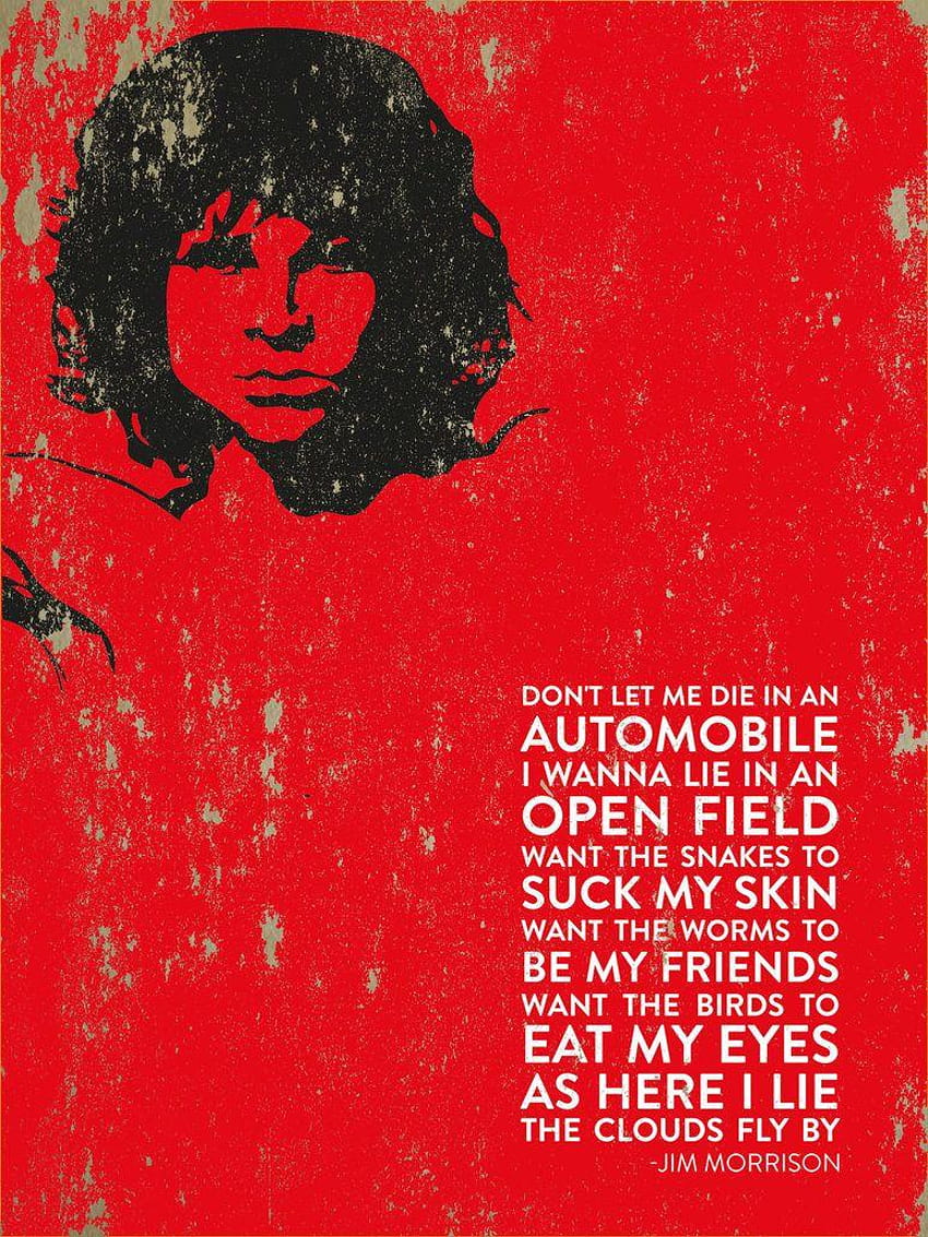 2 słynne cytaty Jima Morrisona, iPhone Jima Morrisona Tapeta na telefon HD