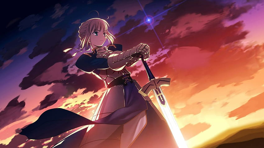 Kader Gecesi gecesi fantezi sanatı anime kılıç anime kızlar kader, kader serisi HD duvar kağıdı