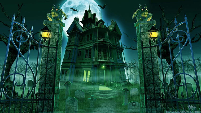 Haunted House Halloween, halloween home HD wallpaper