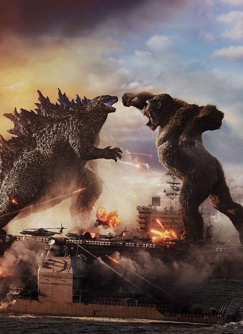 Godzilla vs Kong, 2021 Películas, Películas, Godzilla vs Kong película fondo de pantalla del teléfono