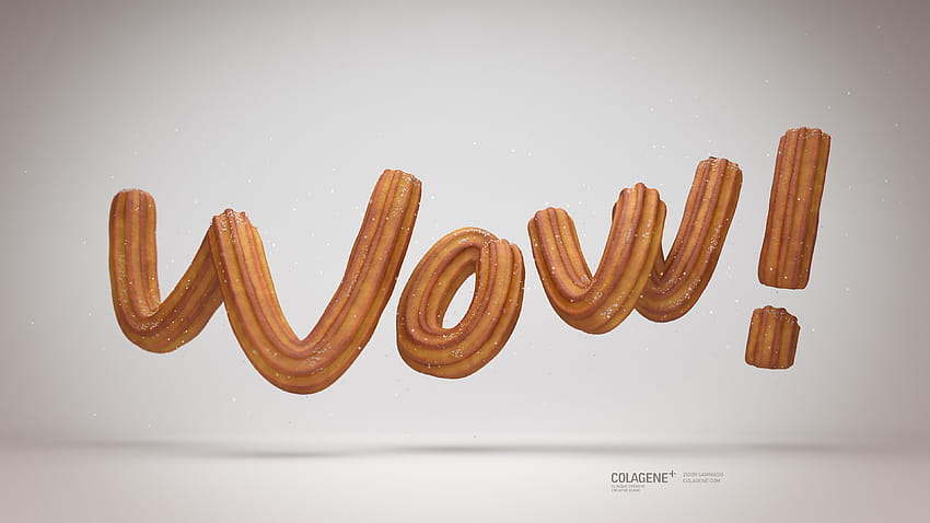cookies, 3D, typography, Abstract, churros HD wallpaper