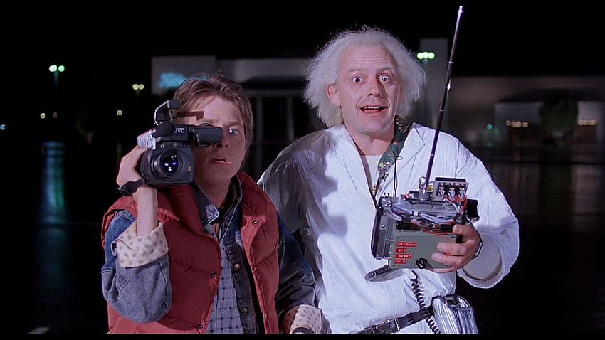 back to the future doc brown michael j fox marty mcfly christopher HD wallpaper
