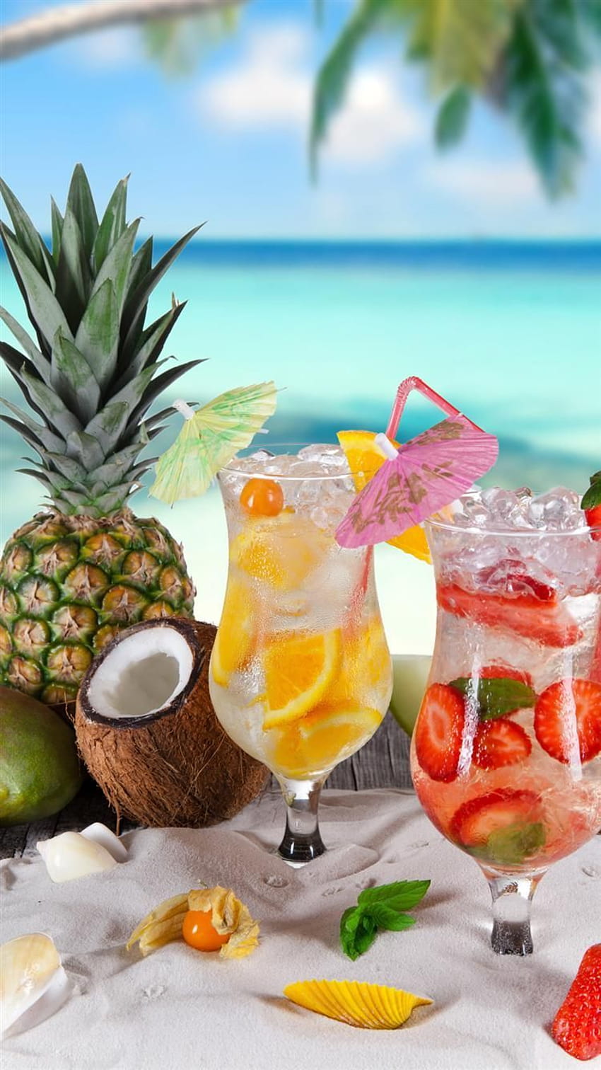 Cool Juice iPhone 6, summer fruit cocktails HD phone wallpaper