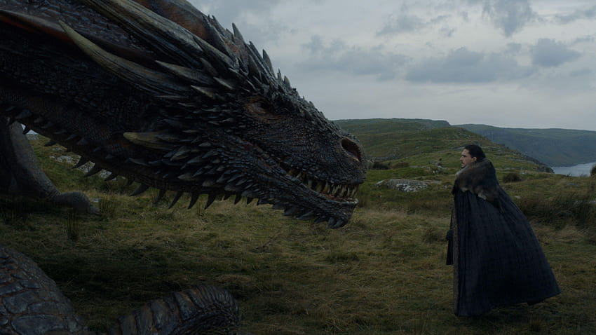 Jon Snow Game of Thrones, Game of Thrones-Drache HD-Hintergrundbild