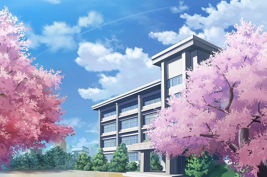 Bạn có hứng thú với kiến trúc và nghệ thuật Anime? Anime School Building là lựa chọn hoàn hảo cho bạn. Với hình ảnh chi tiết về tòa nhà trường học cùng với sự xen kẽ của hoa anh đào và mây, hình nền này chắc chắn sẽ làm hài lòng bất kỳ người yêu thích Anime nào.