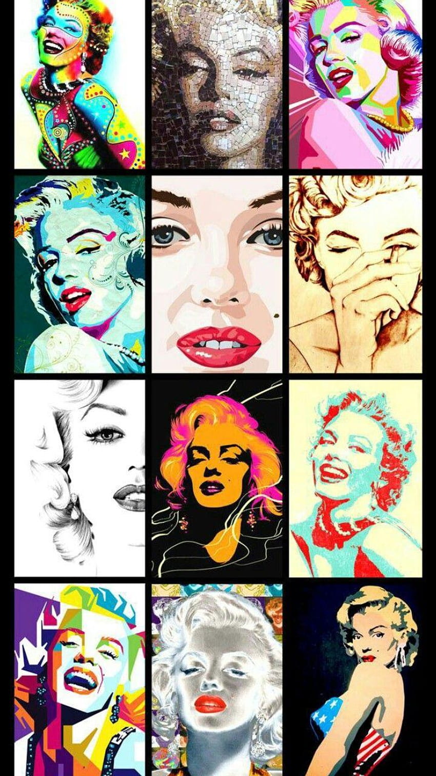 Pop-Art: Marilyn Monroe, Marilyn Monroe künstlerisch HD-Handy-Hintergrundbild