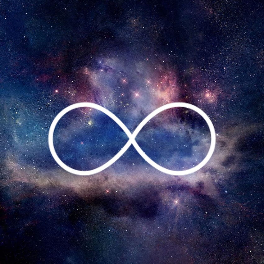 Infinity Symbol Stars Galaxy Space Lámina de directgifts, infinity loop fondo de pantalla del teléfono