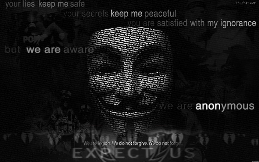 5 Anonymous Hacker Live, piratería anónima fondo de pantalla