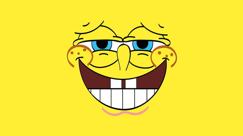 Box: Funny SpongeBob Face \ Backgrounds, yellow face HD wallpaper