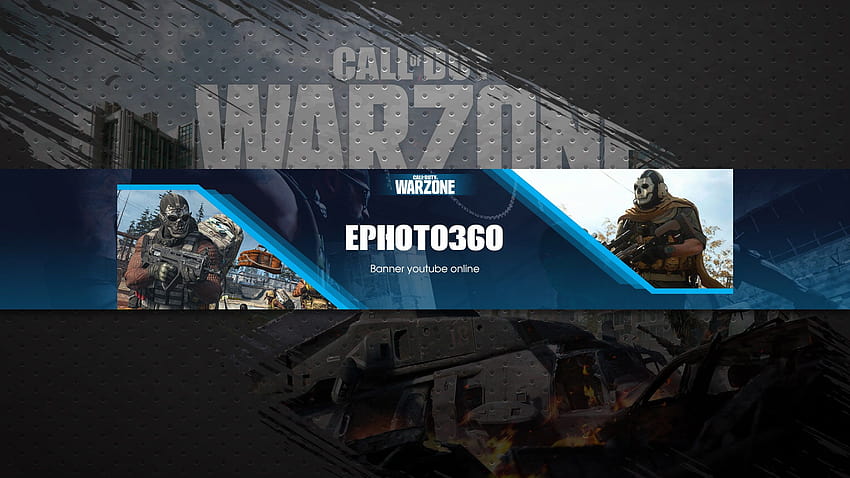 สร้างแบนเนอร์ YouTube Call of Duty Warzone ออนไลน์ แบนเนอร์ YouTube สำหรับเล่นเกม วอลล์เปเปอร์ HD
