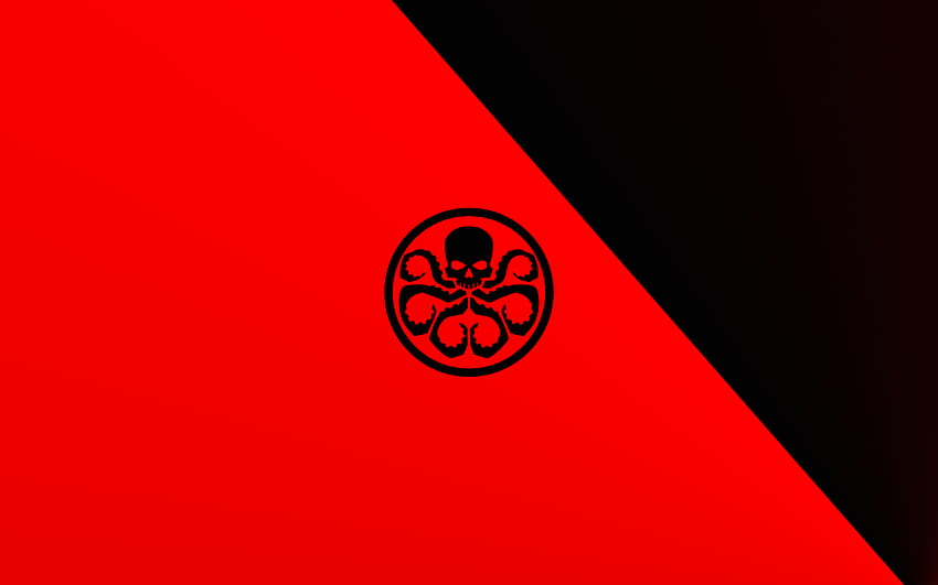 Hydra , Logo, Marvel Comics, Red, Graphics CGI HD wallpaper