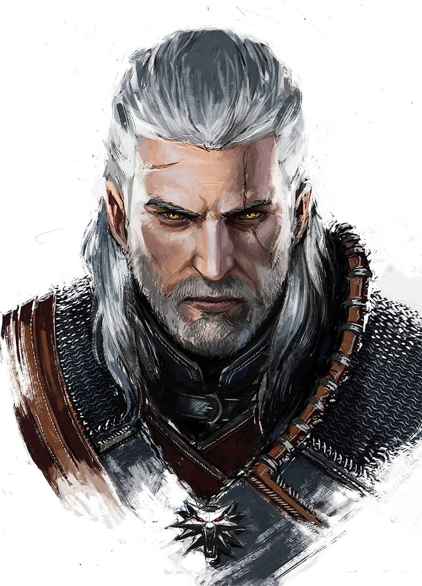 the witcher 3 geralt by AlimCan, geralt of rivia drawing HD phone wallpaper