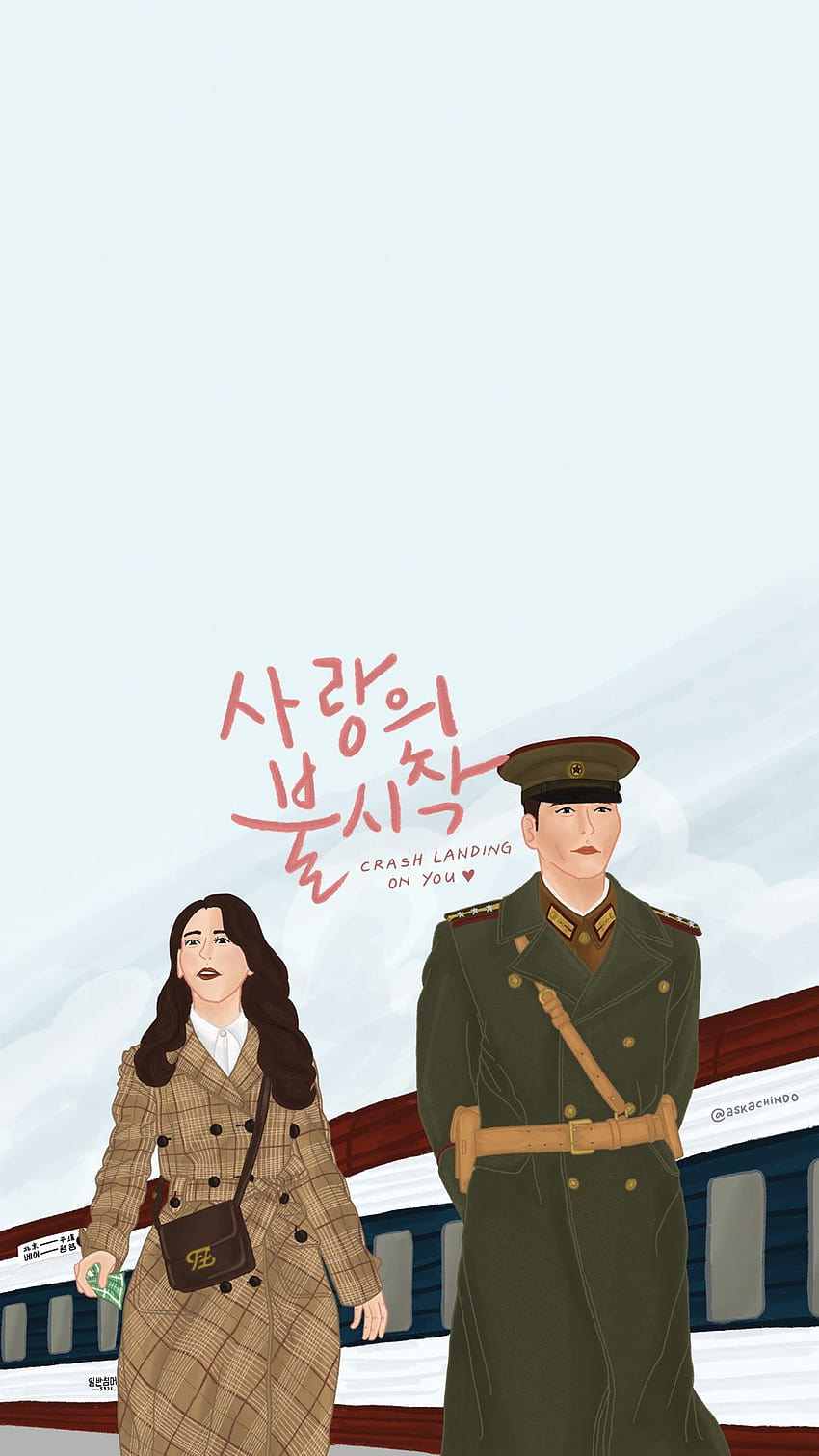 Crash Landing On You Hyun Bin Son Ye Jin par Askachindo di 2020, mielleux Fond d'écran de téléphone HD