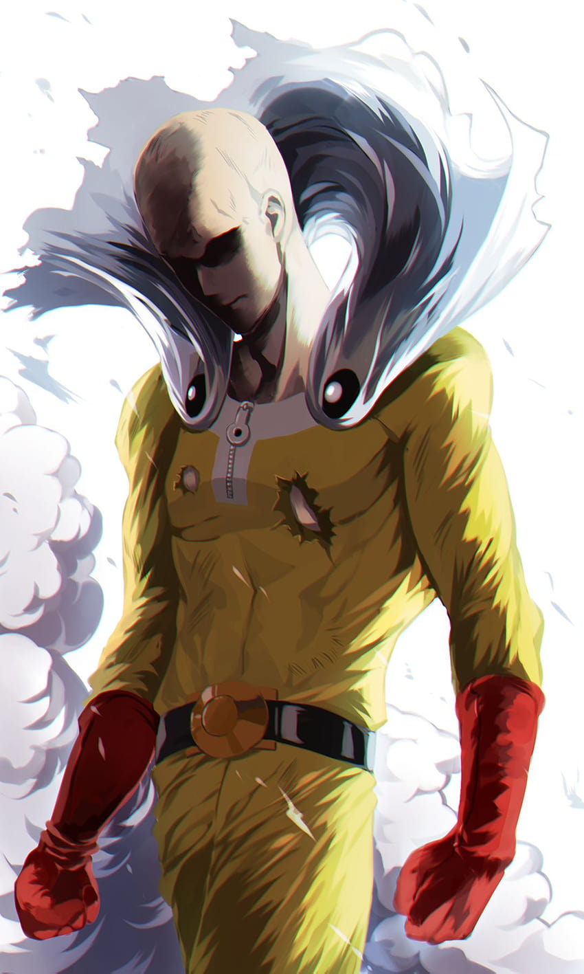 Saitama, one punch man android HD тапет за телефон