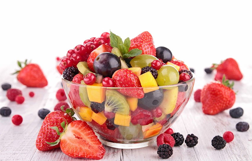 berries, fruit, fresh ...goodfon, fruit salad HD wallpaper