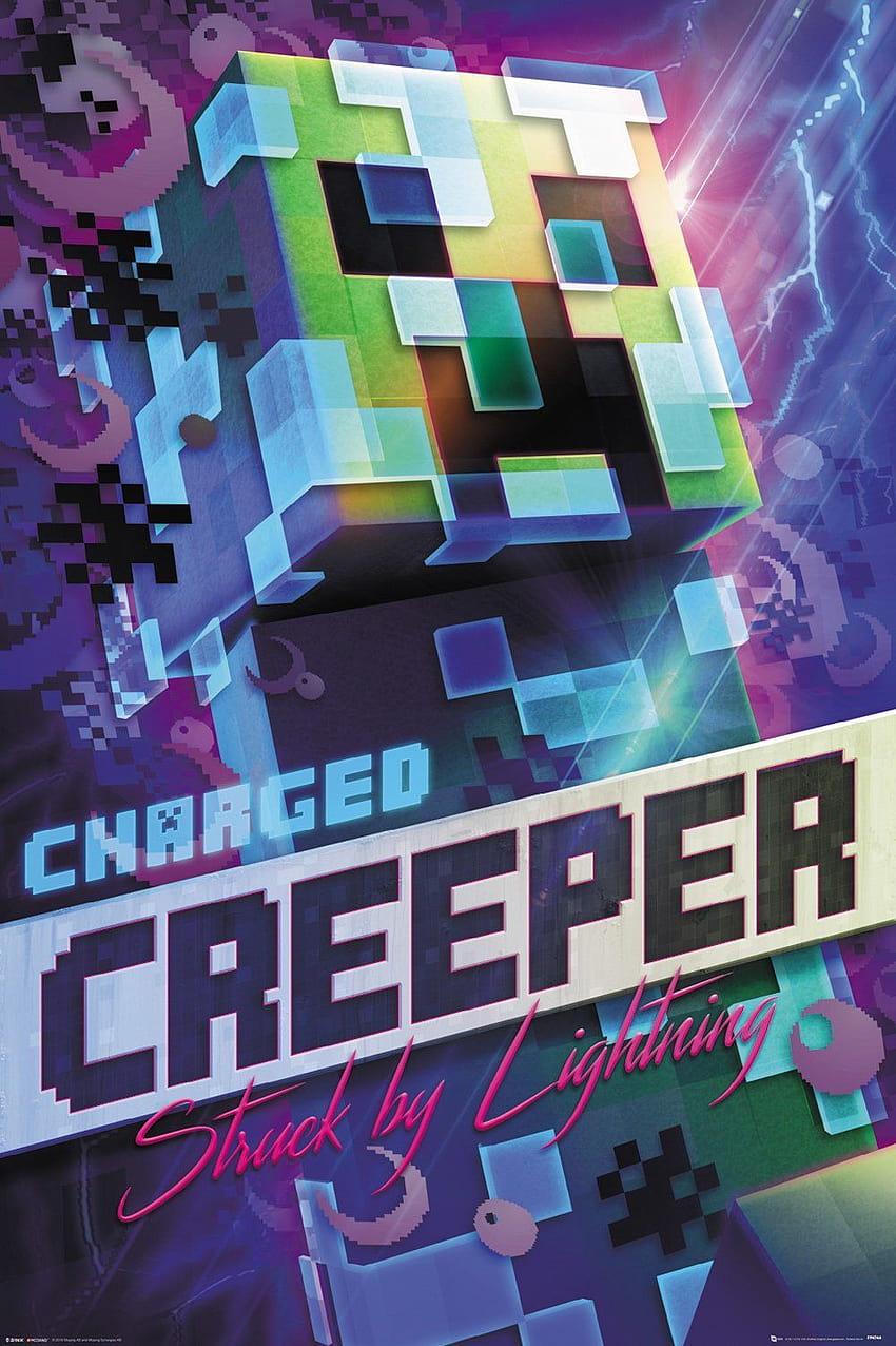 Minecraft: Maxi Poster, charged creeper HD phone wallpaper
