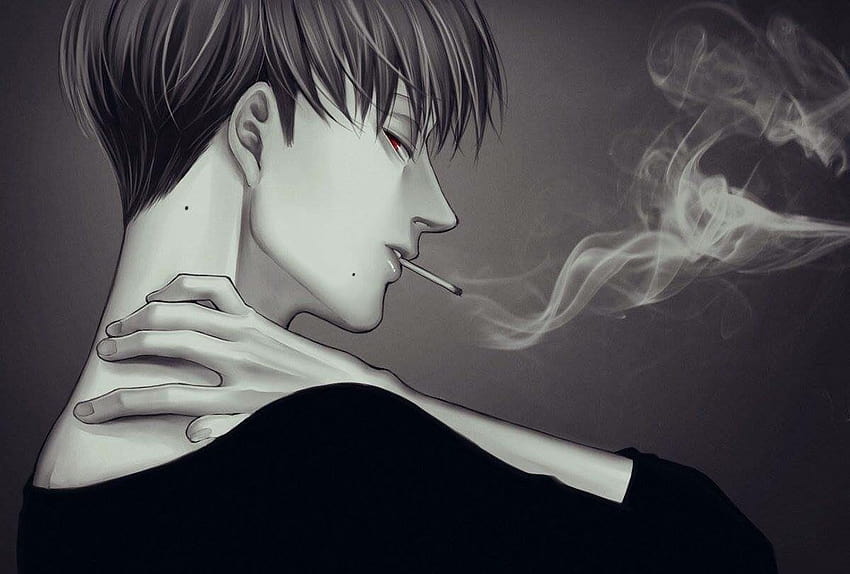 Smoking anime dude by LIIMOX on DeviantArt-demhanvico.com.vn