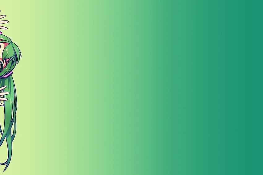 2560x1700 Hatsune Miku, Green Hair, Peekaboo for Chromebook Pixel HD wallpaper