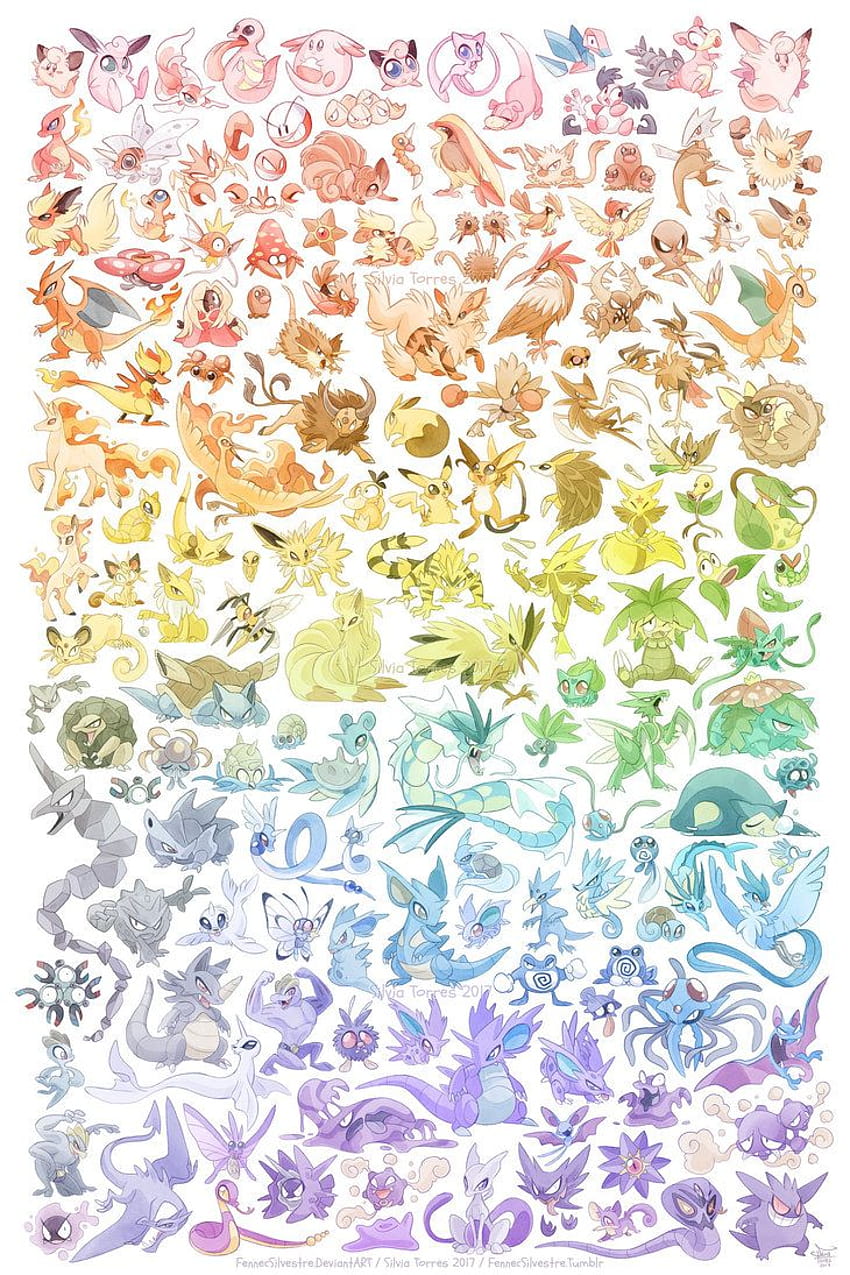 Pokemon Rainbow by FennecSilvestre.deviantart on @DeviantArt, rainbow ...